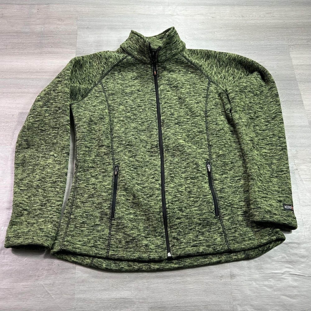 Kerrits Jacket Womens Medium Green Fleece‎ Full Zip Riding Pockets Equestrian